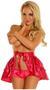 Fuchsia Satin Layered Ruffle Skirt