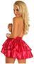 Fuchsia Satin Layered Ruffle Skirt