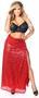 Top Drawer Long Red Sequin Skirt
