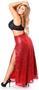 Top Drawer Long Red Sequin Skirt