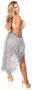 Lt Grey Lace High Low Skirt