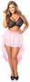 Baby Pink Lace High Low Skirt