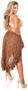 Brown Lace High Low Skirt