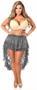 Dark Grey Lace High Low Skirt