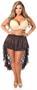 Dark Brown Lace High Low Skirt