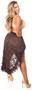 Dark Brown Lace High Low Skirt