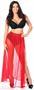 Red Sheer Glitter Skirt