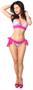 Confetti Sequin Pucker Back Bikini w/Fuchsia Lace