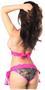 Camouflage Pucker Back Bikini w/Fuchsia Lace