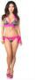 Camouflage Pucker Back Bikini w/Fuchsia Lace