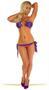 Contrast Foil Dot Halter Top Bikini
