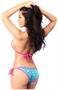 Turquoise Sequin Pucker Back Bikini