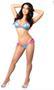Turquoise Sequin Pucker Back Bikini