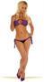 Foil Dot Bandeau Halter Top Bikini