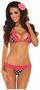 Polka Dots and Lace Pucker Back Bikini