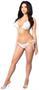 Rainbow Foil Dot Rhinestone Pucker Back Bikini