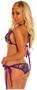 Purple Jungle Safari Pucker Back Bikini