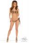Bronze Shattered Glass Pucker Back Bandeau Bikini