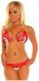Pin-Up Cherry Print Pucker Back Bikini