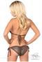 Bronze Rhinestone Rings Pucker Back Bikini