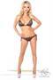 Bronze Rhinestone Rings Pucker Back Bikini