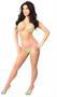 Lime Sequin Pucker Back Bikini w/Coral Lace