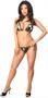Glitter Camo Print Pucker Back Bikini