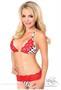 Pin-Up Polka Dot Pucker Back Lace Bikini