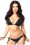 Black Sequin and Rhinestones Pucker Back Bikini