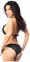 Black Sequin and Rhinestones Pucker Back Bikini