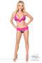 Camouflage Pucker Back Bikini w/Fuchsia Lace Trim