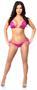 Fuchsia Sequin Pucker Back Bikini