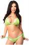 Lime Sequin Pucker Back Bikini