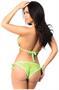Lime Sequin Pucker Back Bikini