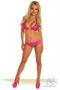 Gunmetal Glitter Lace Trim Pucker Back Bikini