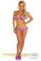 Purple Glitter Pucker Back Bikini w/Rhinestones