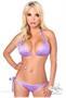 Lavender Glitter Rhinestone Pucker Back Bikini