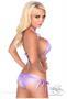 Lavender Glitter Rhinestone Pucker Back Bikini