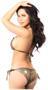 Bronze Glitter Rhinestone Pucker Back Bikini