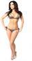 Bronze Glitter Rhinestone Pucker Back Bikini