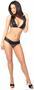 Gunmetal Sequin Pucker Back Bikini w/Black Lace