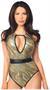 Metallic One-Piece Pucker Back Swimsuit w/Removable Belt