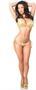 Gold Sequin Tie-Side Pucker Back Bikini