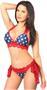 Patriotic Stars Lace Trimmed Bikini