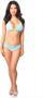 White Sequin Pucker Back Bikini w/Lt Blue Lace