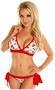 Cherry Pin-Up Pucker Back Bikini