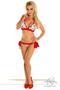 Cherry Pin-Up Pucker Back Bikini
