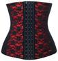 Red and Black Lace Steel Boned Elastic Waist Trainer
