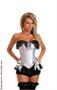 Silver Seductress Burlesque Corset