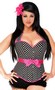 Plus Size Rockabilly Belted Halter Corset